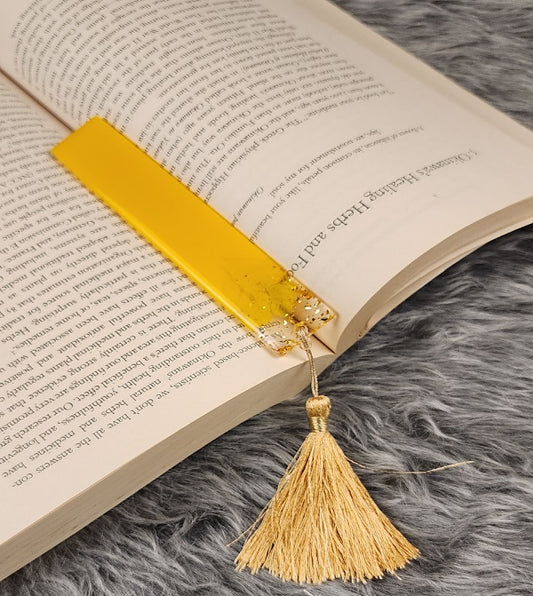 Bright Yellow with Gold Bookmarks