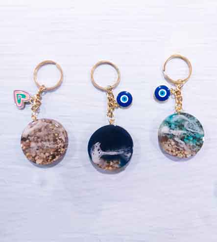 Ocean themed keychain set of 3