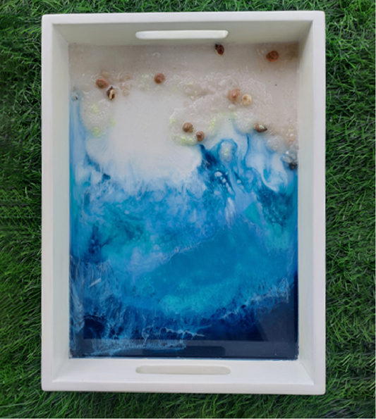 Ocean themed White Tray